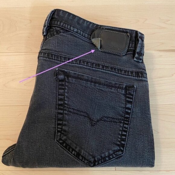 Diesel men Thavar slim skinny jeans black strong lightly stretch denim size 32 - Picture 8 of 10